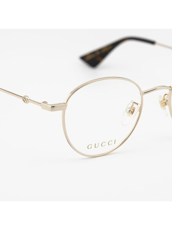 Gucci GG0607OK 001 Eyeglasses Gold 50mm Round Frame main image 5